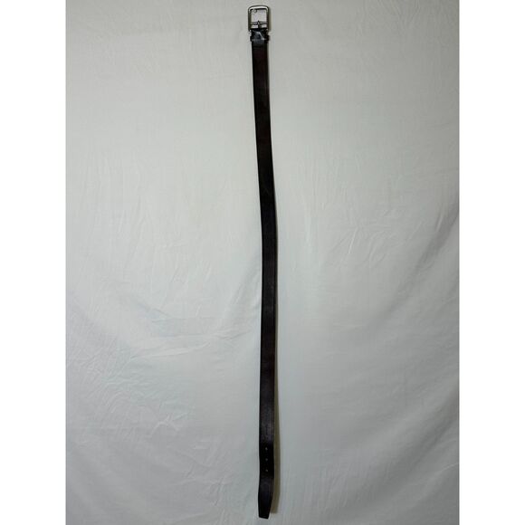 Vintage Coach Men's Brown Leather Dress Belt Brushed Nickel Buckle, Size 36 - Picture 7 of 8